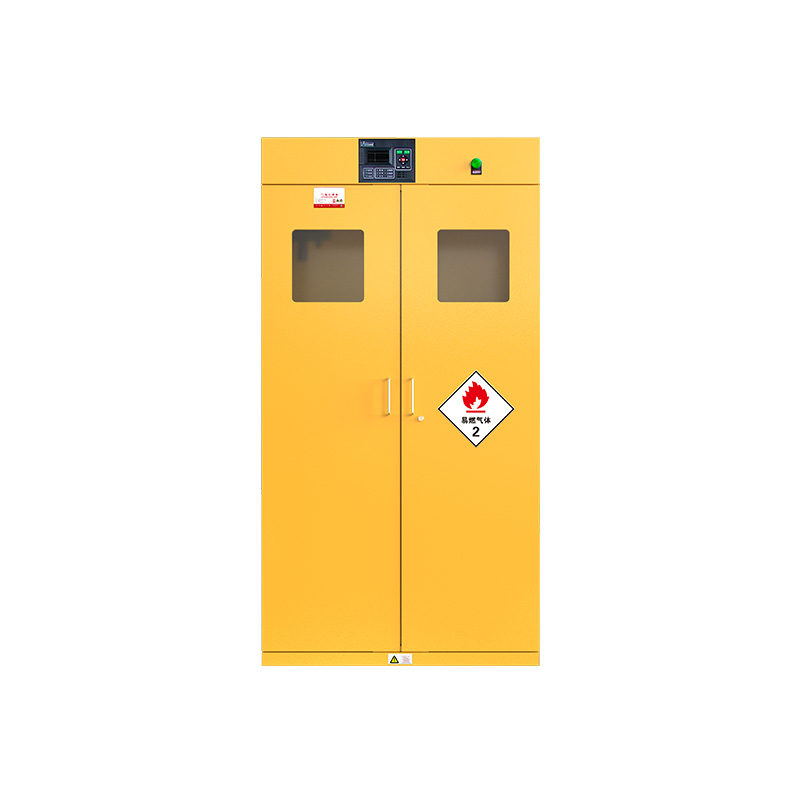 Tiga botol tabung gas tabung penyimpanan kabinet